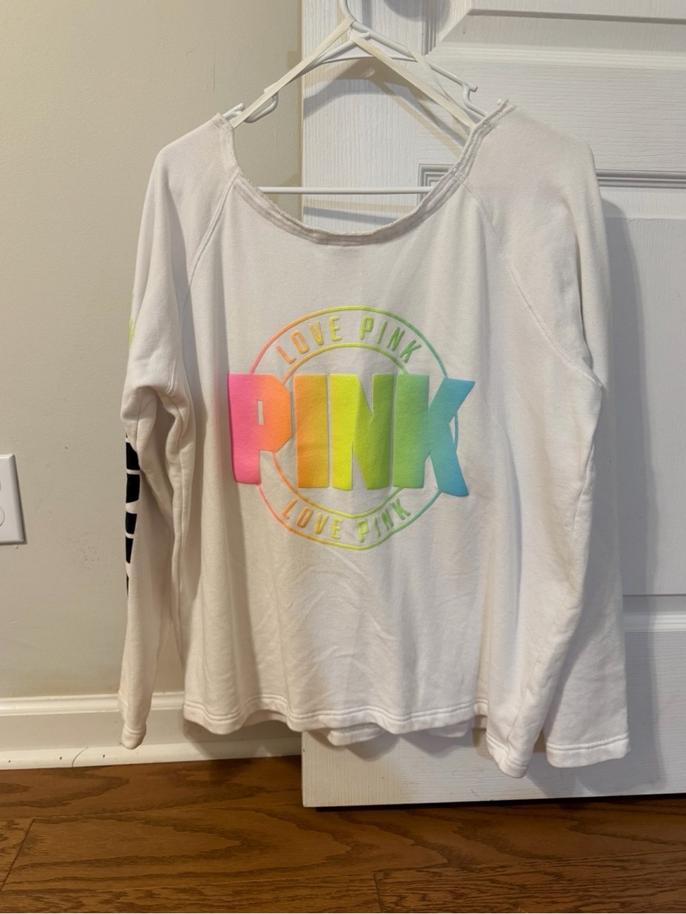 PINK Victoria's Secret Off The Shoulder Sweatshirt